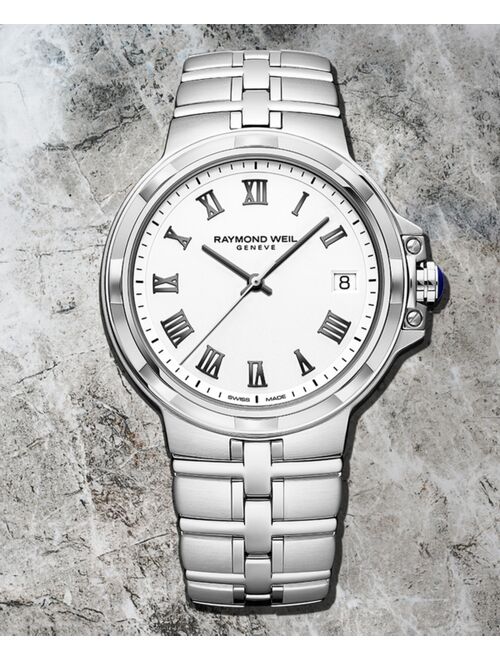 RAYMOND WEIL Men's Swiss Parsifal Stainless Steel Bracelet Watch 41mm