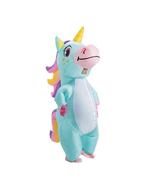 Spooktacular Creations Inflatable Costume Unicorn Full Body Unicorn Air Blow-up Deluxe Halloween Costume - Adult Size