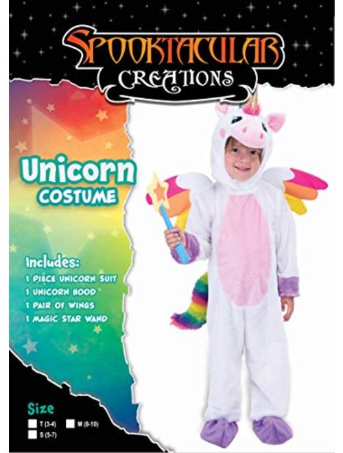Spooktacular Creations Unicorn Costume Deluxe Set for Kids Halloween Animal Dress Up Party, Role Play and Cosplay