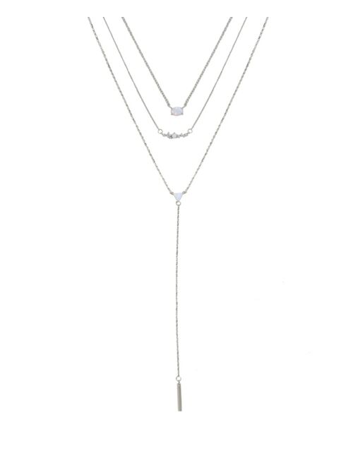 ETTIKA Layered Opal Lariat Women's Necklace Set of 3
