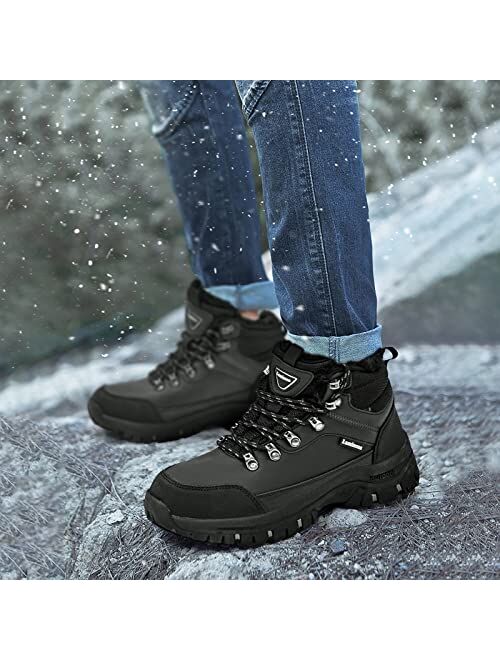 Lamincoa Mens Snow Boots Water-Resistant Winter Boots for Men Non-slip Hiking Outdoor Warm Comfort Camping Backpacking Shoes