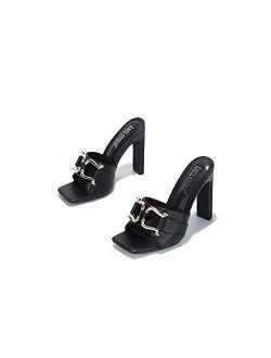 Briar Sexy Stiletto High Heels for Women, Square Open Toe Shoes Heels