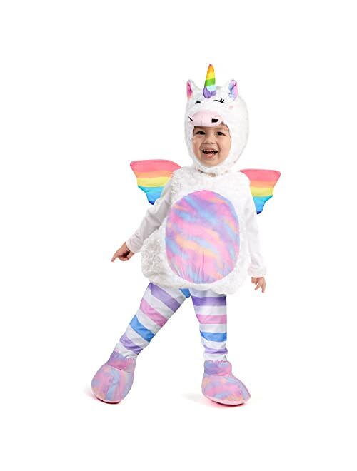 Spooktacular Creations Halloween Baby Cute Unicorn Costume,Unisex Toddler Onesie Jumpsuit for Halloween Dress Up Party-3T