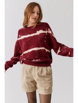 Remade Bleached Stripe Crew Neck Sweater