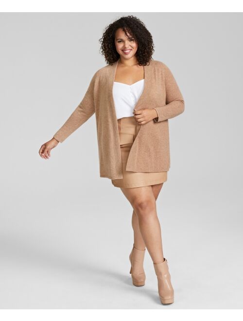 CHARTER CLUB Plus Size 100% Cashmere Duster Cardigan, Created for Macy's