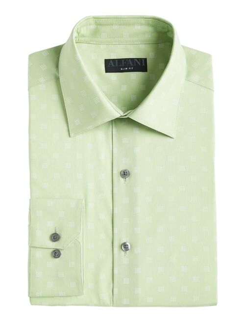ALFANI Men's Slim Fit 2-Way Stretch Stain Resistant Dress Shirt, Created for Macy's