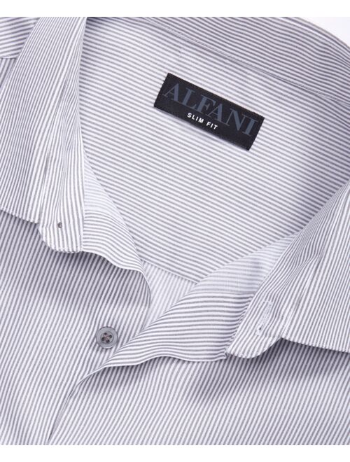 ALFANI Men's Slim Fit Stripe Dress Shirt, Created for Macy's