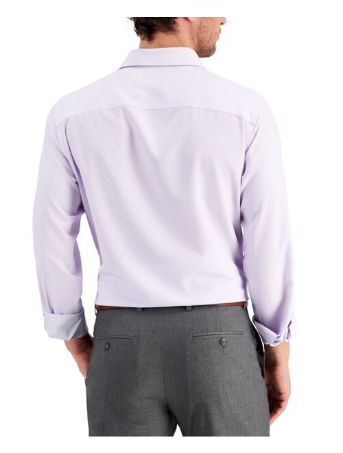 ALFANI Men's Slim Fit 4-Way Stretch Geo Print Dress Shirt, Created for Macy's