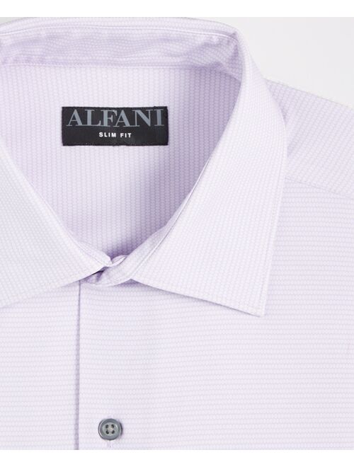 ALFANI Men's Slim Fit 4-Way Stretch Geo Print Dress Shirt, Created for Macy's