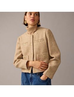 Collection cropped lady jacket in Italian wool-blend boucle