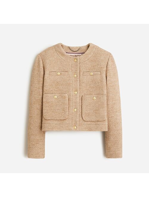 J.Crew Collection cropped lady jacket in Italian wool-blend boucle