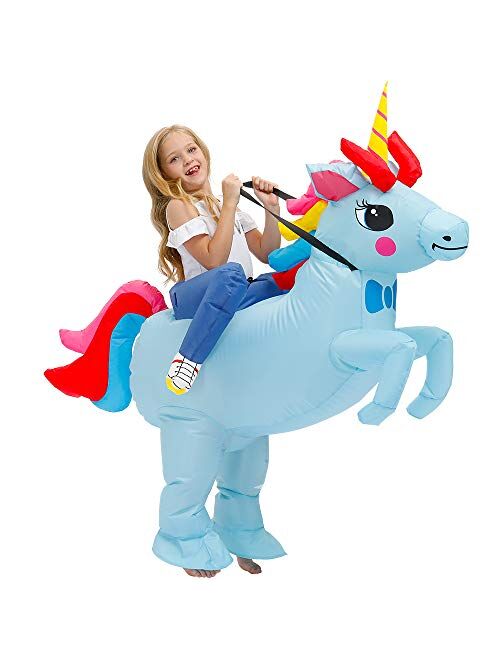 KOOY Inflatable Costume For Kids,Unicorn Costume Funny Fancy Dress Blow Up Costumes Halloween Kids Costumes