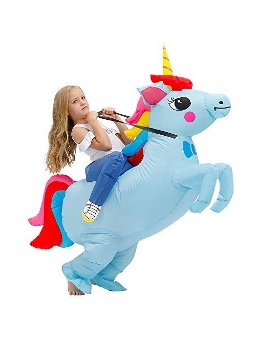 KOOY Inflatable Costume For Kids,Unicorn Costume Funny Fancy Dress Blow Up Costumes Halloween Kids Costumes