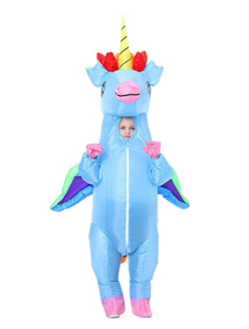 HSCTEK Unisex Child Inflatable Halloween Unicorn Costume