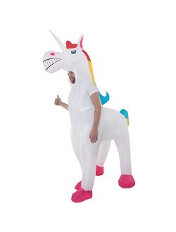 Adult Unicorn Inflatable Costume Magic Horse Fancy Dress Up Mens Womens Costumes