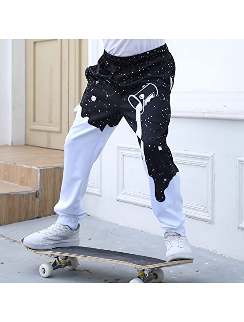 UNICOMIDEA Boys Girls Jogger Pants Funny 3D Graphic Sweatpants Athletic Sports Pants for Kids 6-16 yrs