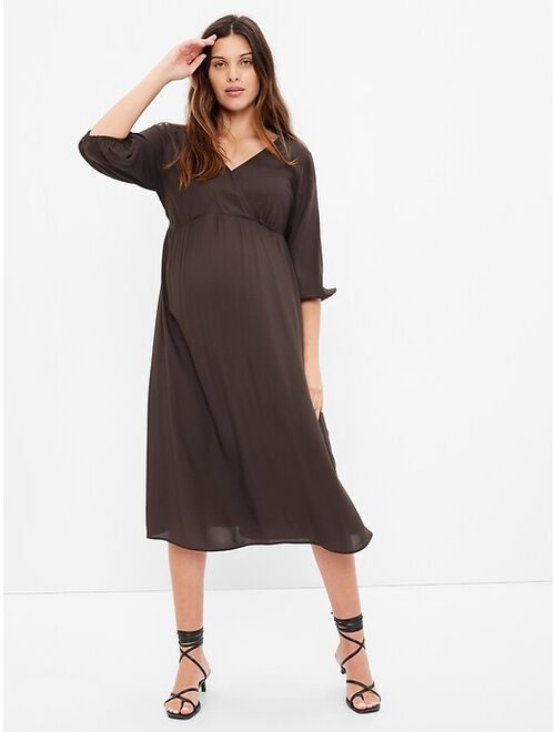 Gap Maternity Wrap Midi Dress