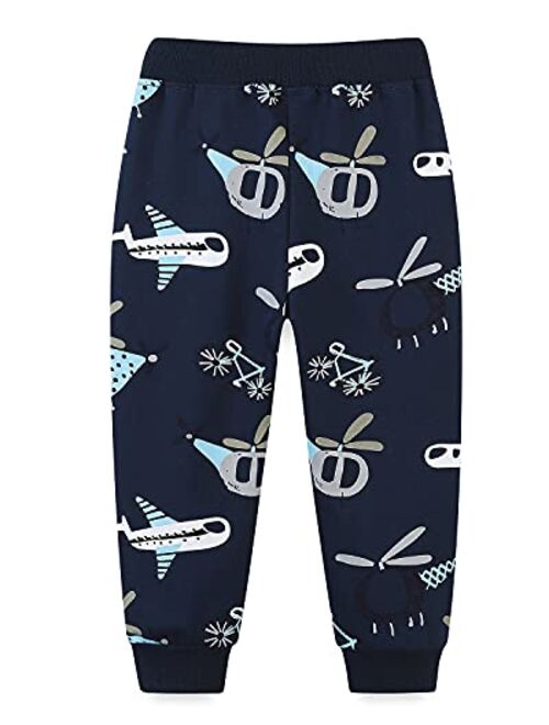 Bumeex Baby and Toddler Boys' 2-Pack Pull on French Terry Pants 1-7Y