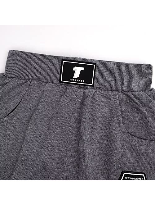 TERODACO 1/2 Pack Boys Active Jogger Sweatpants for Athletic & Casual Wear Size 4t-12