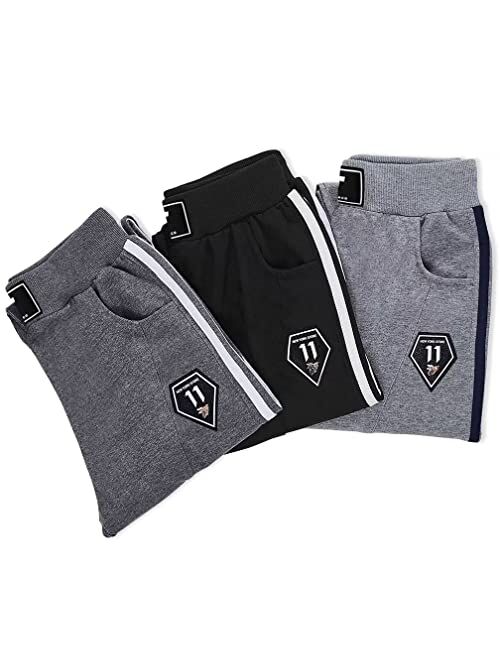 TERODACO 1/2 Pack Boys Active Jogger Sweatpants for Athletic & Casual Wear Size 4t-12