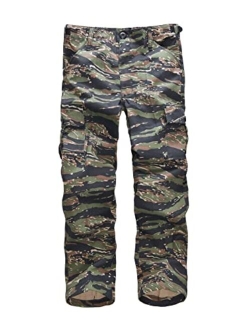 BACKBONE Boys Girls Kids Combat Army Ranger Camping Outdoor camo Cargo Pants Trousers
