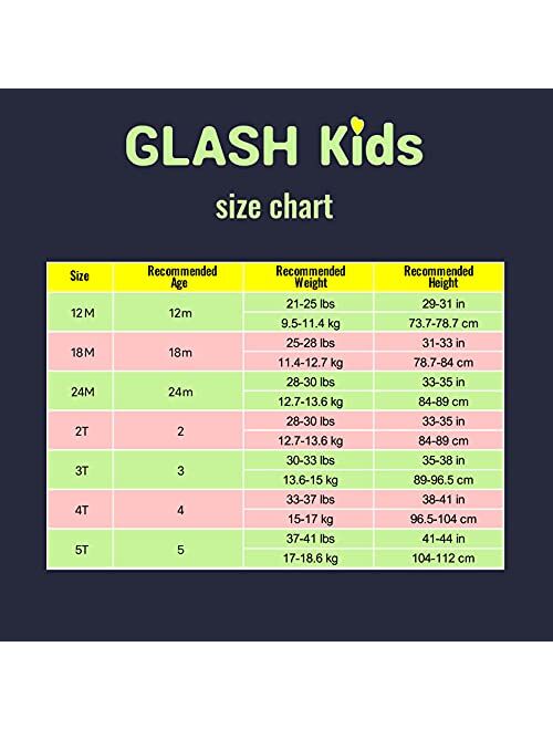 GLASH Kids Baby and Toddler Boys 4-Pack Cotton Pants 12M-5T