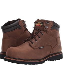 V-Series 6 Waterproof Composite Toe Work Boots for Men - Premium Leather with Goodyear Storm Welt, Comfort Insole, and Chevron Traction Outsole; ASTM Rated