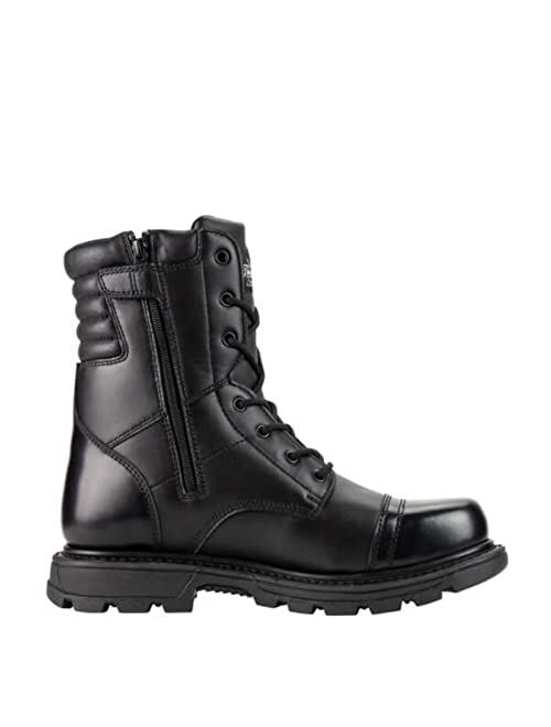 Thorogood GEN-Flex2 8 Side-Zip Black Tactical Boots for Men and Women - High-Shine Leather Heel & Toe with Goodyear Storm Welt and Slip-Resistant Outsole