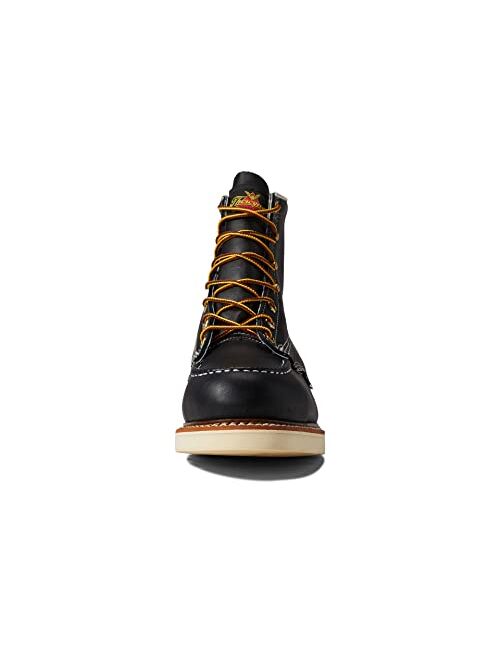 Thorogood American Heritage 6 Steel Toe Work Boots for Men - Full-Grain Leather with Moc Toe, Slip-Resistant Wedge Outsole, and Comfort Insole; EH Rated