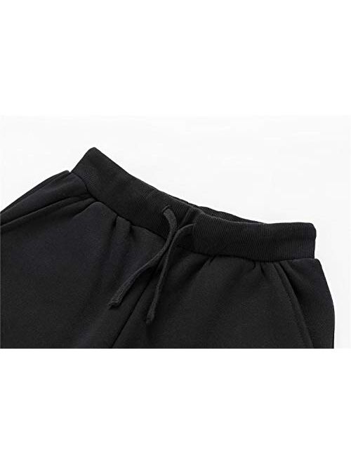 KOWDRAGON Boys Sweatpants Unisex Casual Soft Fleece Girls Sweatpants Athletic Football Joggers for Boys Pants (3-12Years)