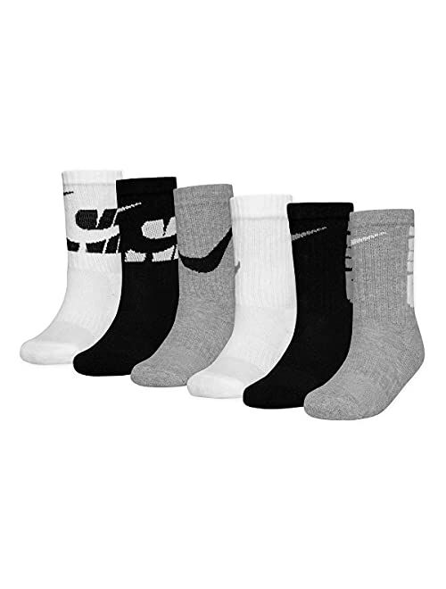 Nike Boy`s Cushioned Crew Socks 6 Pack