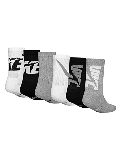 Nike Boy`s Cushioned Crew Socks 6 Pack