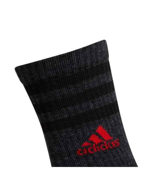 adidas Boys Kids-boy's/Girl's Mixed Graphic Athletic Cushioned Crew Socks (6-pair)