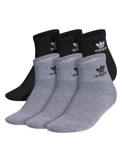 Boys Kids-boy's/Girl's Trefoil Cushioned Quarter Socks (6-pair)