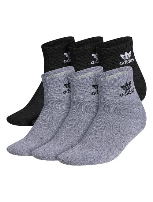 adidas Originals Boys Kids-boy's/Girl's Trefoil Cushioned Quarter Socks (6-pair)