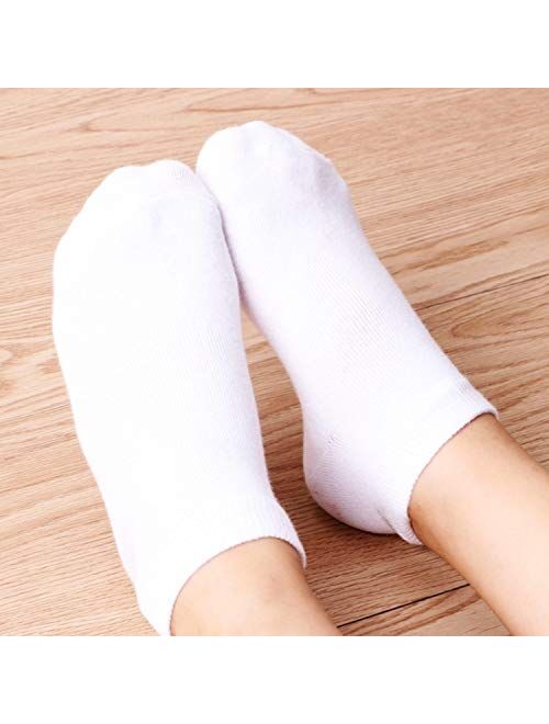 BOOPH 15 Pcs Kids Socks for Boys Girls Half Cushion Low Cut Athletic Ankle Socks