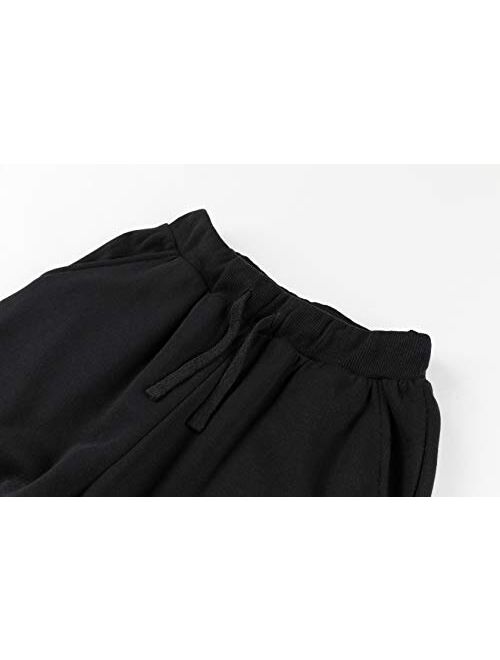 SPACE VENTURE Kids Soft Brushed Fleece Sweatpants Casual Joggers Athletic Pants for Boys or Girls (3-12Y)