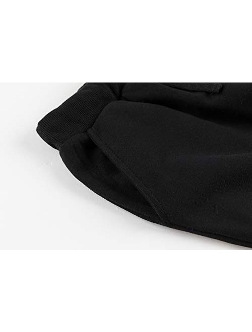SPACE VENTURE Kids Soft Brushed Fleece Sweatpants Casual Joggers Athletic Pants for Boys or Girls (3-12Y)