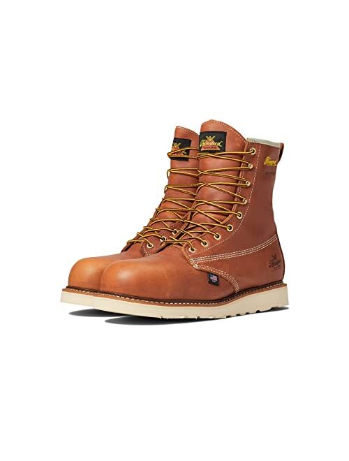 Thorogood American Heritage 8 Waterproof Composite Toe Work Boots for Men Made from Premium Leather with Slip-Resistant Wedge Outsole and Comfort Insole; EH Rated