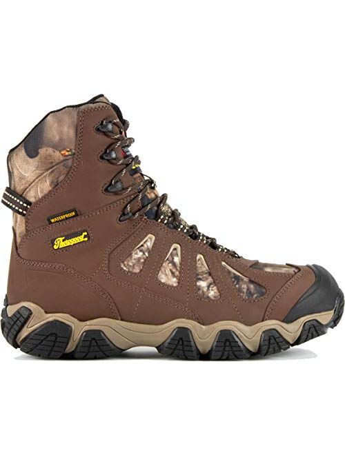 Thorogood Crosstrex 8 Insulated Waterproof Hiking Boots for Men - Premium Breathable Leather and Mesh with Mossy Oak Break-Up Country Camo and Traction Outsole