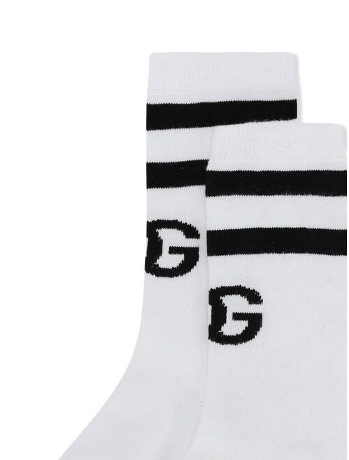 Dolce & Gabbana Kids intarsia-knit ankle socks