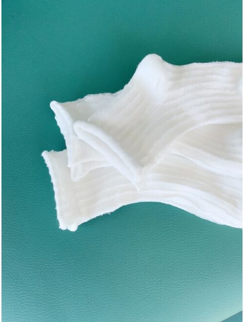 Shein 3pairs Toddler Kids Roll Trim Crew Socks