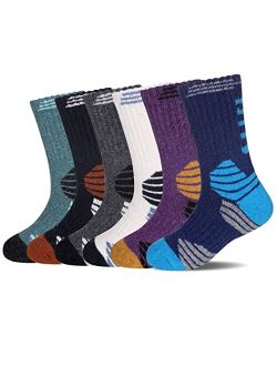 Eocom Merino Wool Hiking Socks for Kids Boy Girls Winter Warm Thermal Thick Boot Cozy Cushion Crew Socks