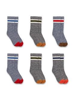 boys Midweight Camp Crew Sock 6 Pack