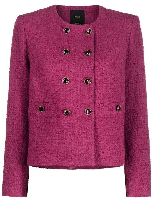 PINKO double-breasted boucle jacket
