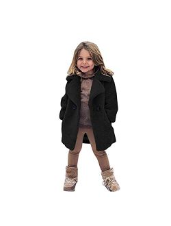 Mousmile Toddler Kids Duffle Overcoat Winter Charm Windbreaker Jacket Outwear for Boys Girls Trench Coat