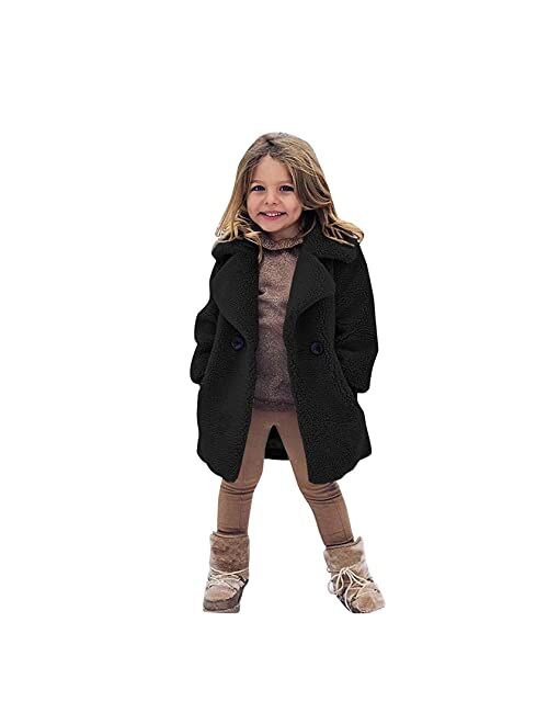Mousmile Toddler Kids Duffle Overcoat Winter Charm Windbreaker Jacket Outwear for Boys Girls Trench Coat
