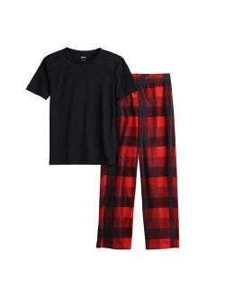 Boys 8-20 Sonoma Goods For Life Tee & Microfleece Pants Pajama Set in Regular & Husky