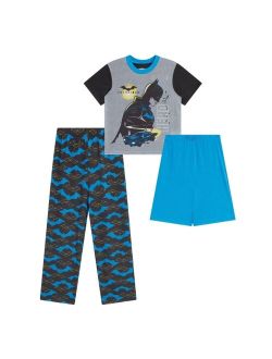 AME Little Boys Batman Pajama Set, Pack of 3