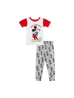 AME Toddler Boys Mickey Mouse Pajama Set, 2 Piece Set